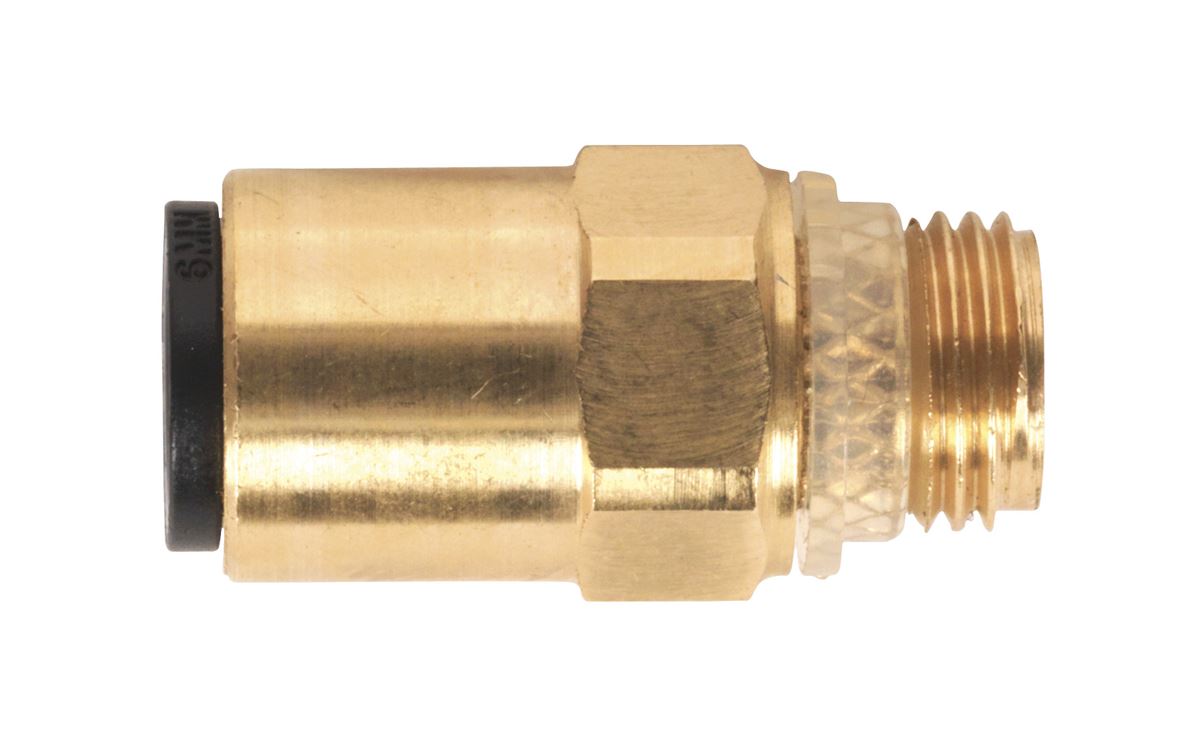 Sealey Brass SuperThread Straight Adaptor 6mm x 1/8"BSP 2Pc Speedfit JGBC618