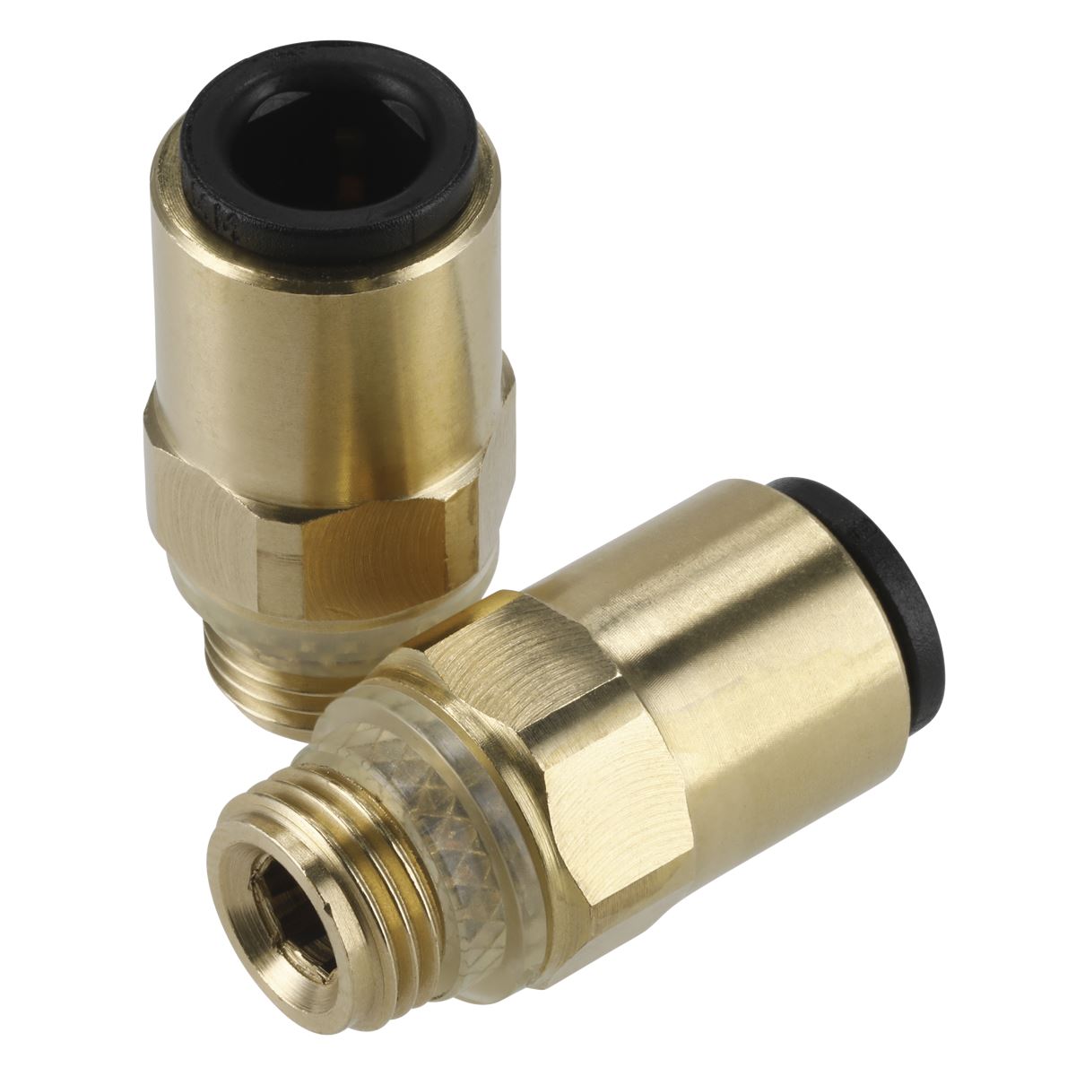 Sealey Brass SuperThread Straight Adaptor 6mm x 1/8"BSP 2Pc Speedfit JGBC618