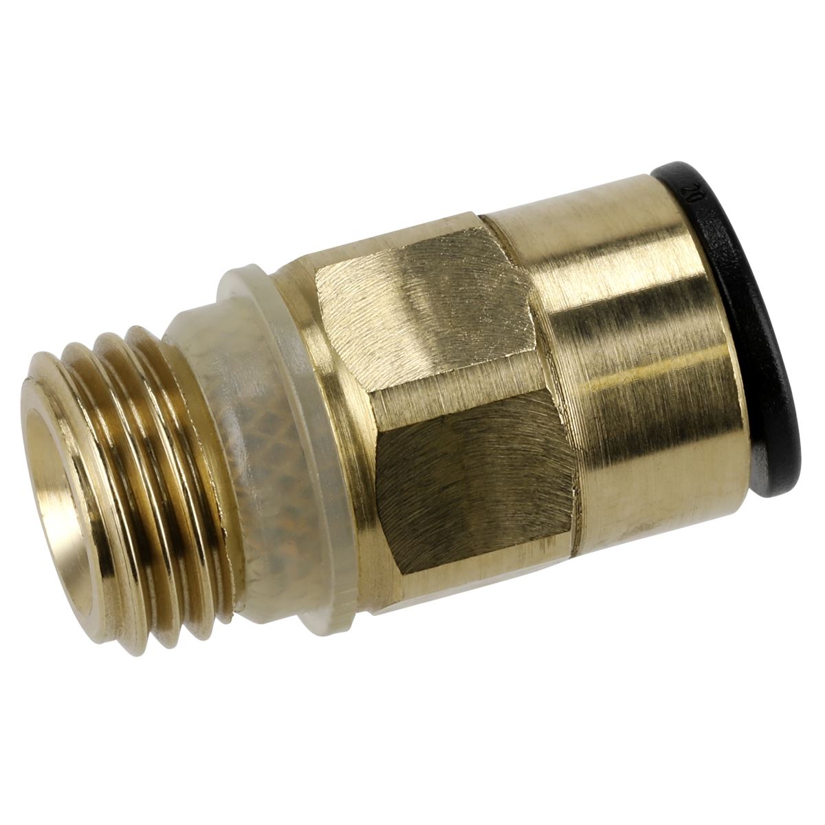 Sealey Brass SuperThread Straight Adaptor 8mm x 1/4"BSP 2Pc Speedfit JGBC814