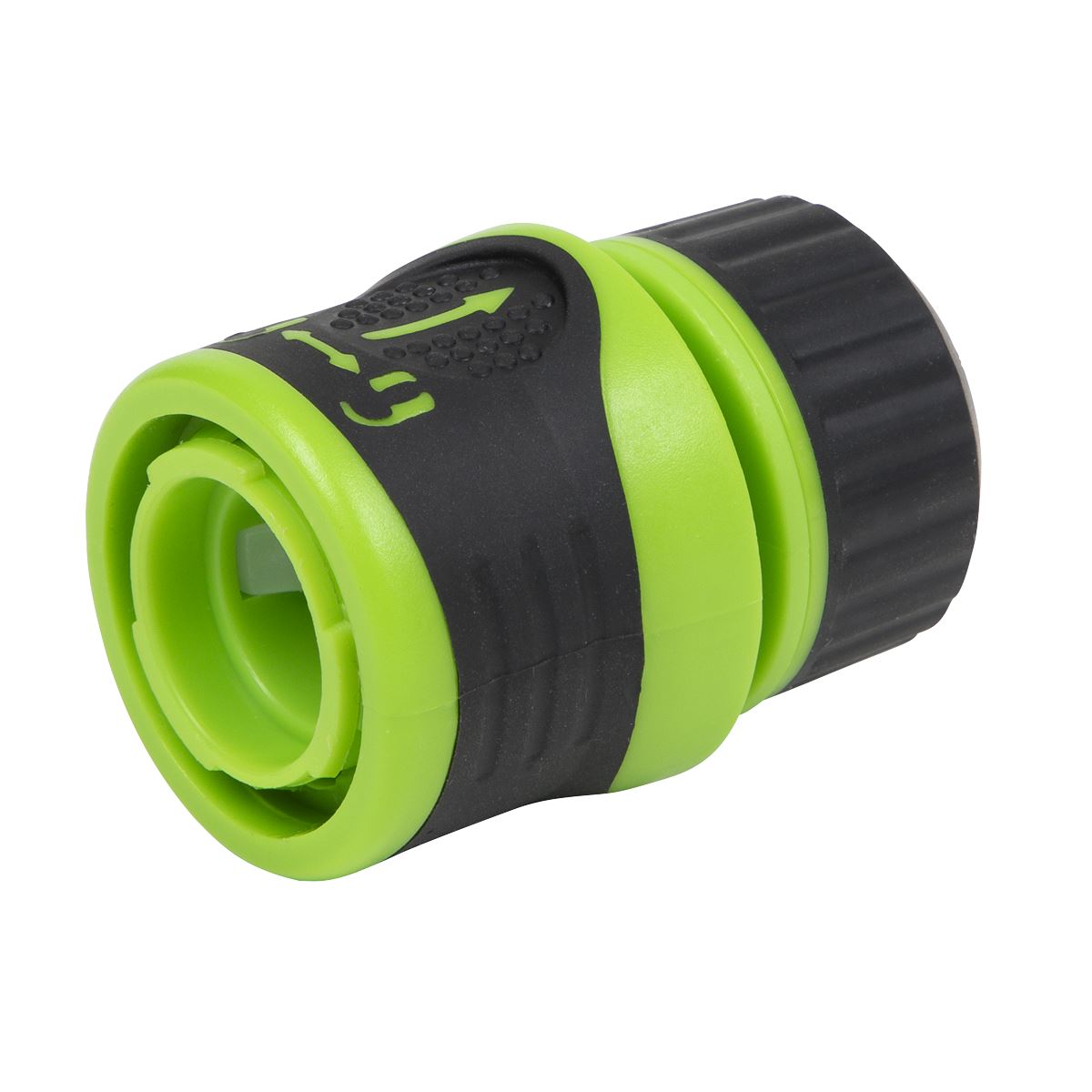 Sealey Soft Touch Hose Pipe Connector With Water Stop & Lock 1/2"-5/8" JS3051