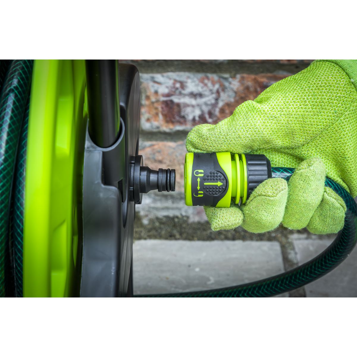 Sealey Soft Touch Hose Pipe Connector With Water Stop & Lock 1/2"-5/8" JS3051