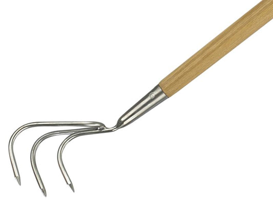 Kent & Stowe Stainless Steel Long Handled 3-Prong Cultivator, FSC® K/S70100042