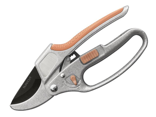Kent & Stowe SureCut Hardwood Anvil Ratchet Secateurs Cut Dia 24mm K/S70100606