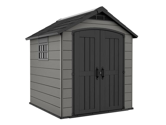 Keter Premier Shed Grey 7.5 x 7ft Capacity 304 cu ft Entry Width142cm KET249198
