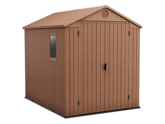 Keter Darwin Shed Brown 6 x 8ft Entry 119.0 cm 7-10 Days Delivery KET252004