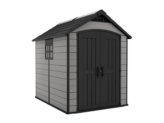 Keter Premier Shed Grey 7.5 x 9ft Capacity 395 cu. ft Entry 142cm. KET255235