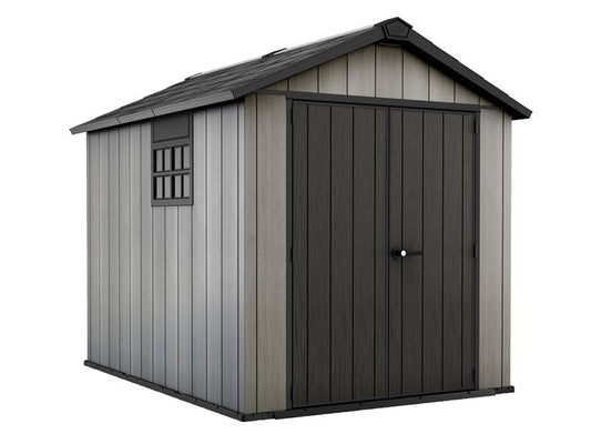 Keter Oakland Shed Grey 7.5 x 9ft Entry 138.8cm 7-10 Days Delivery KET255642