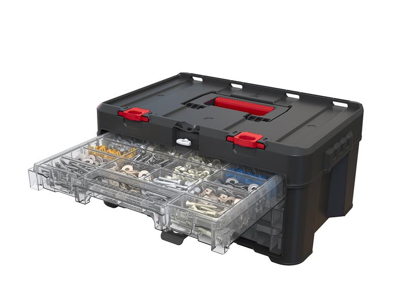 Keter Roc Stack N Roll 3 Set Organiser See Through Containers KETSNR3ORG