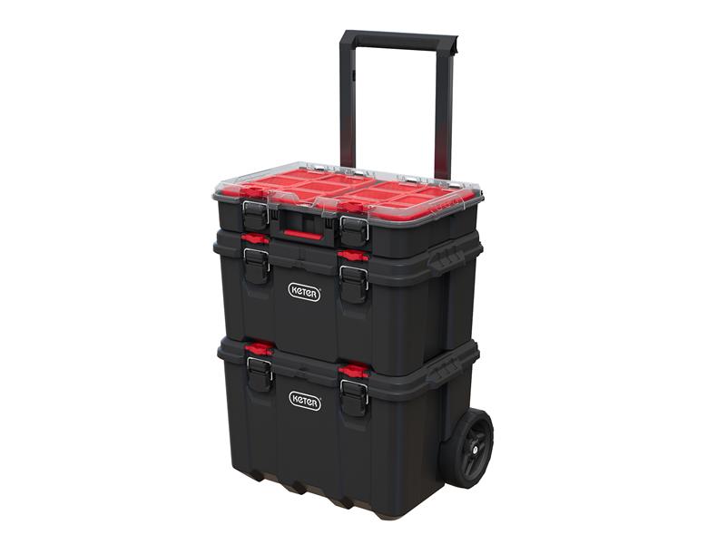 Keter Roc Stack N Roll Modular 3 Part System Heavy Duty KETSNRMOD
