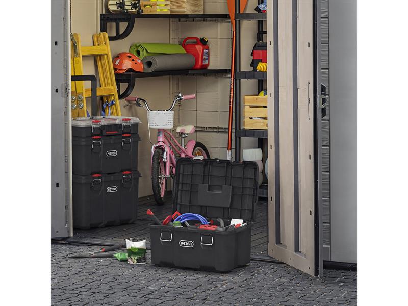 Keter Roc Stack N Roll Tool Box Ideal For Storing Power Tools KETSNRTB