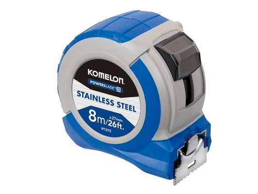 Komelon Stainless Steel PowerBlade™ Pocket Tape 8m/26ft (Width 27mm) KOMIPT87E