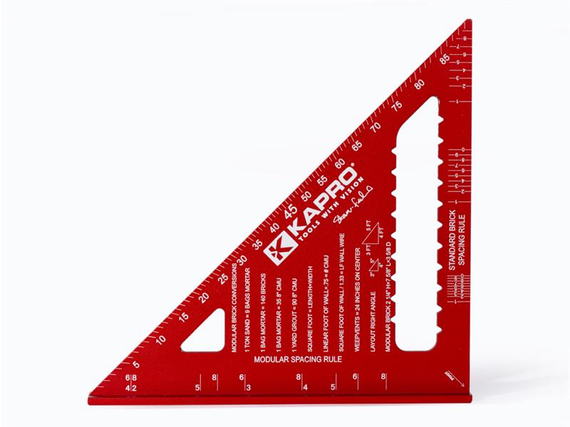 Kapro Mason Square 9in with 3 Masonry Specific Scales Anodized Profile KPO4479