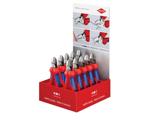Knipex Diagonal Cutter Counter Display 10 Pieces 160mm Long 00 18 01 V06