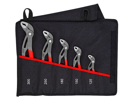 Knipex Cobra Water Pump Plier Set 5 Piece 125, 150, 180, 250, 300mm KPX001955S5