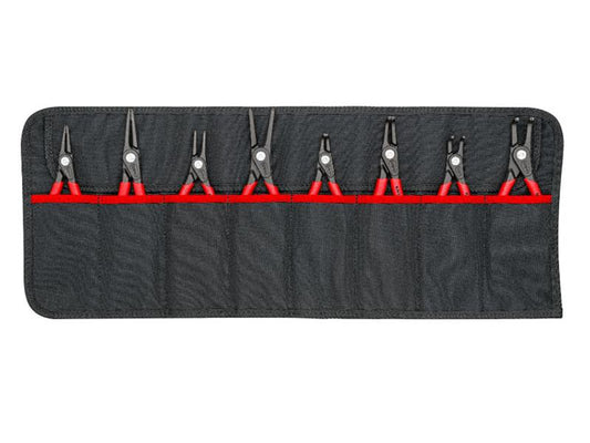 Knipex Circlip Plier Set 8 Piece Internal External Sizes Tool Roll KPX001958V02