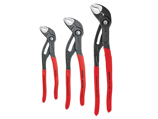 Knipex Cobra Water Pump Pliers Set 3 Piece Box Joint Design KPX002009V02