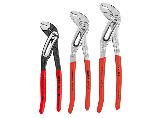 Knipex Alligator Water Pump Pliers Set 3 Piece 180mm 250mm & 300mm KPX002009V03