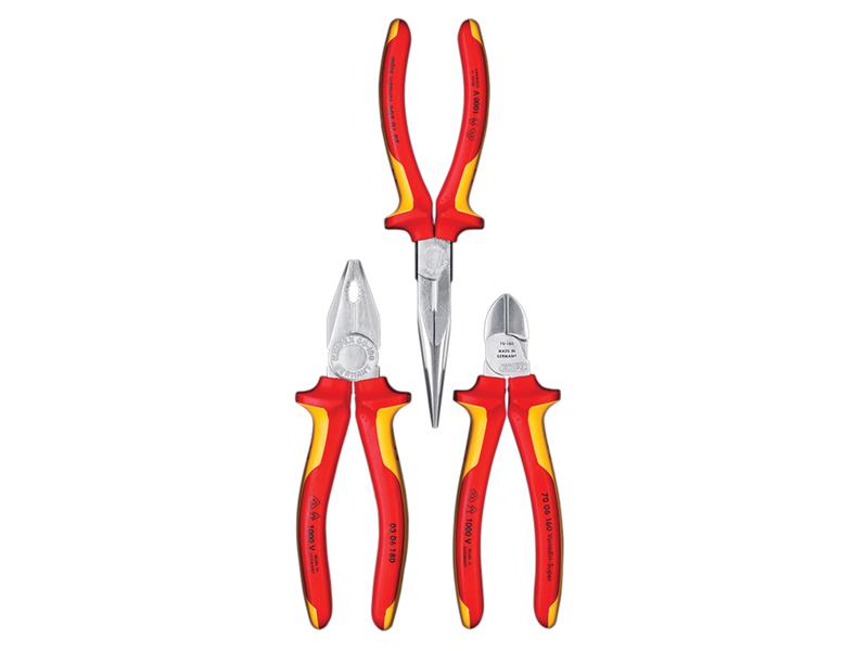 Knipex Elektro VDE Pliers Set, 3 Piece KPX002012