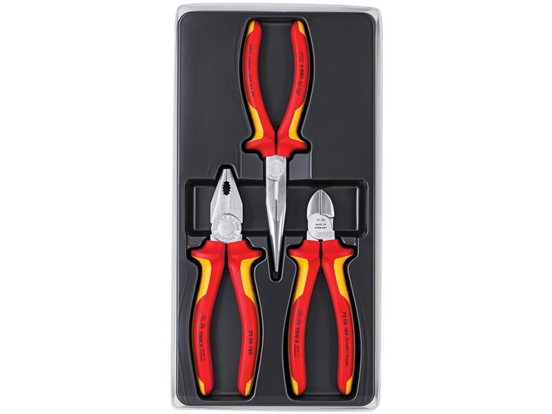 Knipex Elektro VDE Pliers Set, 3 Piece KPX002012