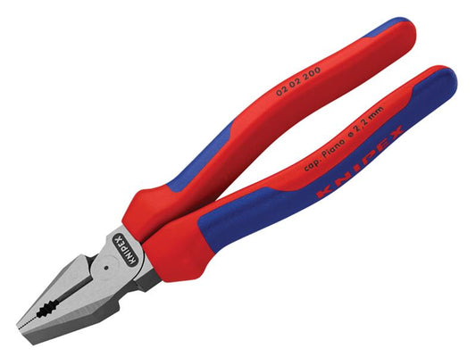 Knipex High Leverage Combination Pliers Multi-Component Grip 200mm KPX0202200