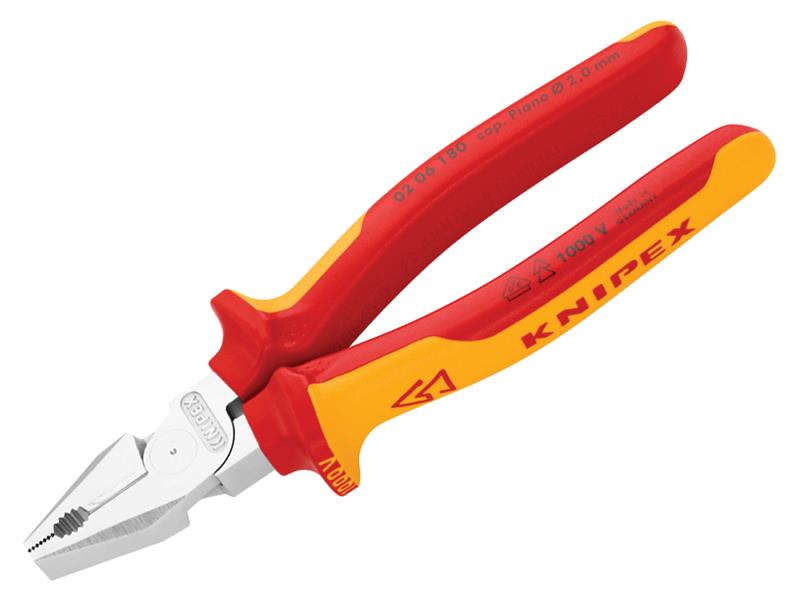 Knipex VDE High Leverage Combination Pliers 180mm KPX0206180