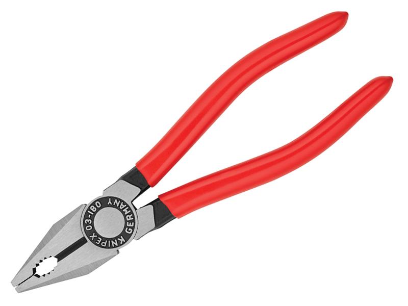 Knipex Combination Pliers PVC Grip 180mm KPX0301180