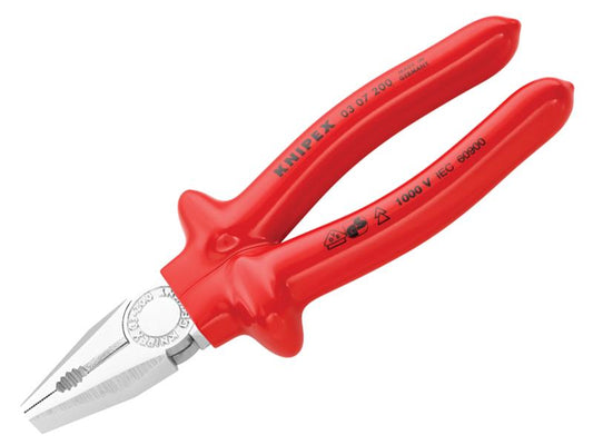 Knipex VDE Combination Pliers Dipped Handles 200mm KPX0307200