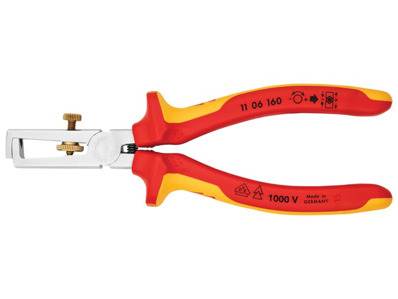 Knipex VDE Insulation Strippers 160mm KPX1106160
