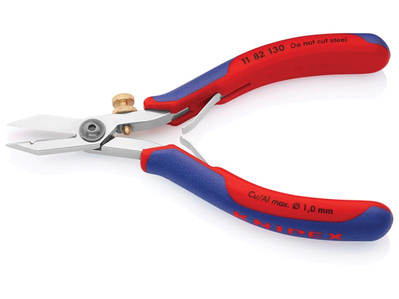 Knipex Electronic Wire Stripping Shears 130mm 0.03-1.0mm 0.01-0.75mm KPX1182130