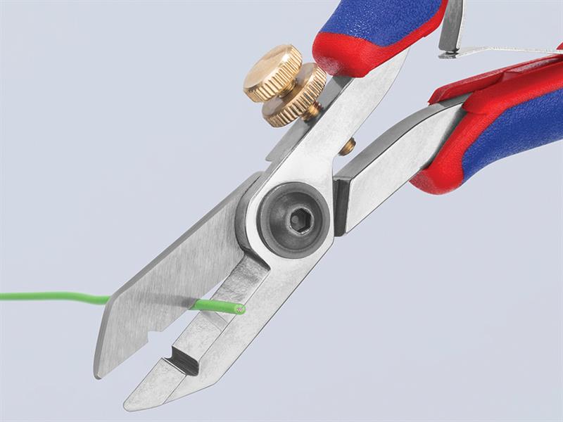 Knipex Electronic Wire Stripping Shears 130mm 0.03-1.0mm 0.01-0.75mm KPX1182130