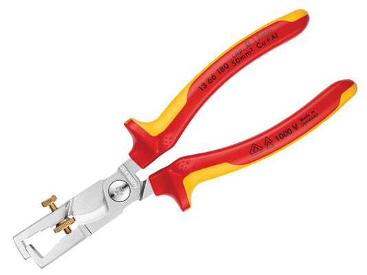 Knipex VDE StriX Insulation Stripper with Cable Shears 180mm KPX1366180