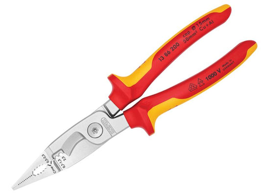 Knipex VDE Multifunctional Installation Pliers 200mm KPX1386200