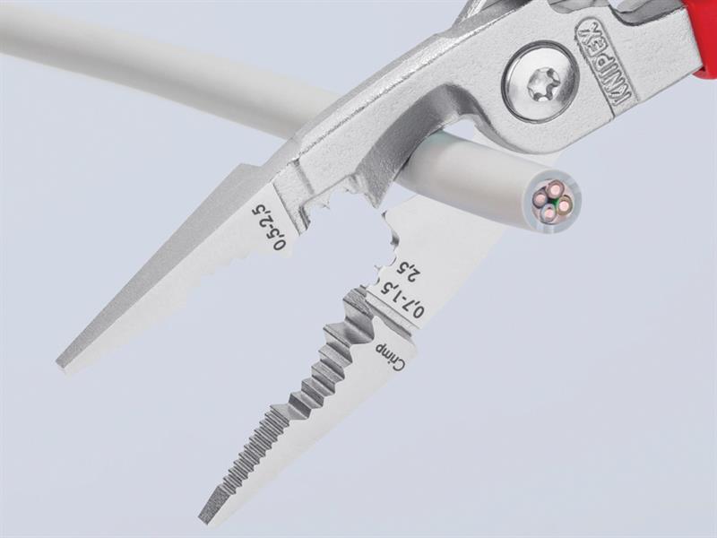 Knipex VDE Multifunctional Installation Pliers with Opening Spring 200mm KPX1396200