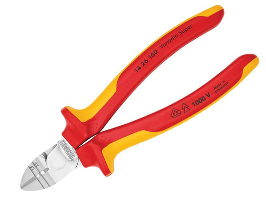 Knipex VDE Diagonal Insulation Stripper & Side Cutter 160mm KPX1426160