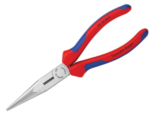 Knipex Snipe Nose Side Cutting Pliers (Stork Beak) Multi-Component Grip 200mm (8in) KPX2612200