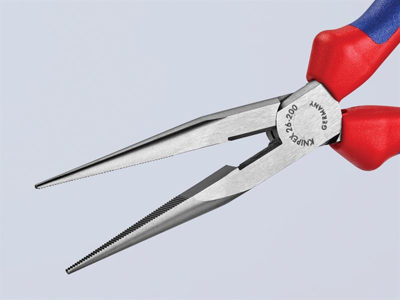 Knipex Snipe Nose Side Cutting Pliers (Stork Beak) Multi-Component Grip 200mm (8in) KPX2612200