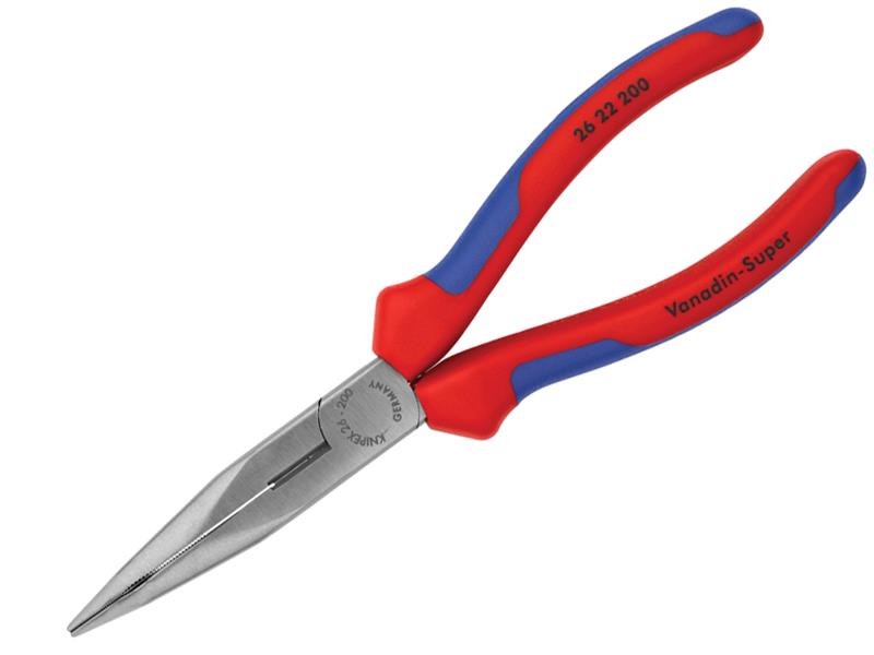 Knipex Bent Snipe Nose Side Cutting Pliers Multi-Component Grip 200mm (8in) KPX2622200