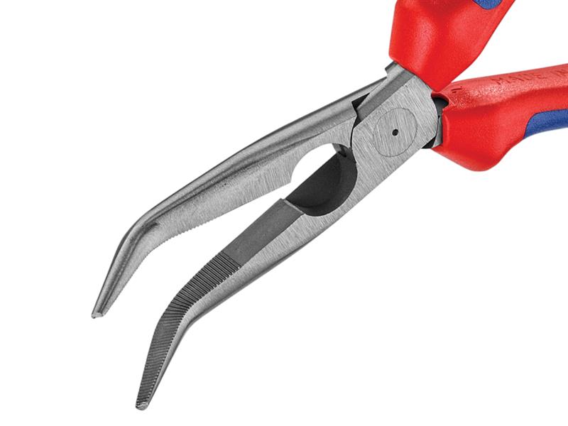 Knipex Bent Snipe Nose Side Cutting Pliers Multi-Component Grip 200mm (8in) KPX2622200