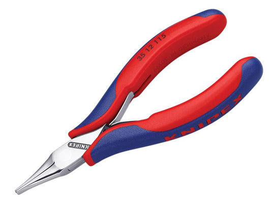 Knipex Flat Jaw Electronics Pliers Multi-Component Grip 115mm KPX3512115