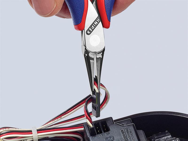 Knipex Flat Jaw Electronics Pliers Multi-Component Grip 115mm KPX3512115
