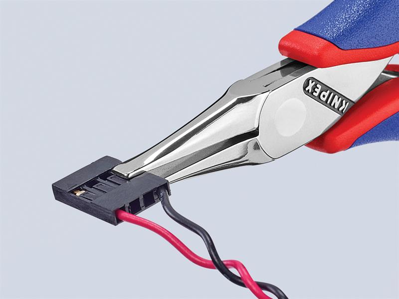 Knipex Flat Jaw Electronics Pliers Multi-Component Grip 115mm KPX3512115