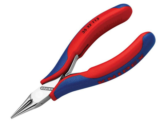 Knipex Round Nose Electronics Pliers Multi-Component Grip 115mm KPX3532115