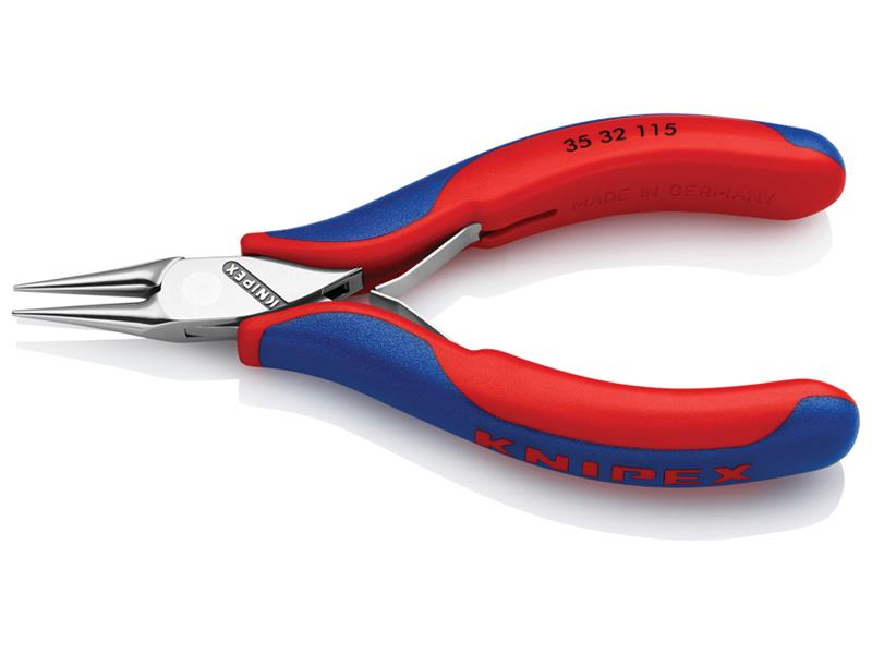 Knipex Round Nose Electronics Pliers Multi-Component Grip 115mm KPX3532115