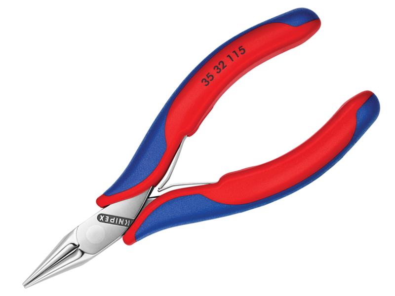 Knipex Round Nose Electronics Pliers Multi-Component Grip 115mm KPX3532115