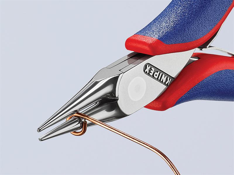 Knipex Round Nose Electronics Pliers Multi-Component Grip 115mm KPX3532115