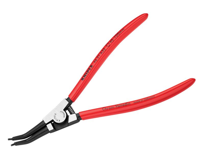 Knipex Circlip Pliers External 45° Bent Tip 40-100mm A32 PVC Handles KPX4631A32