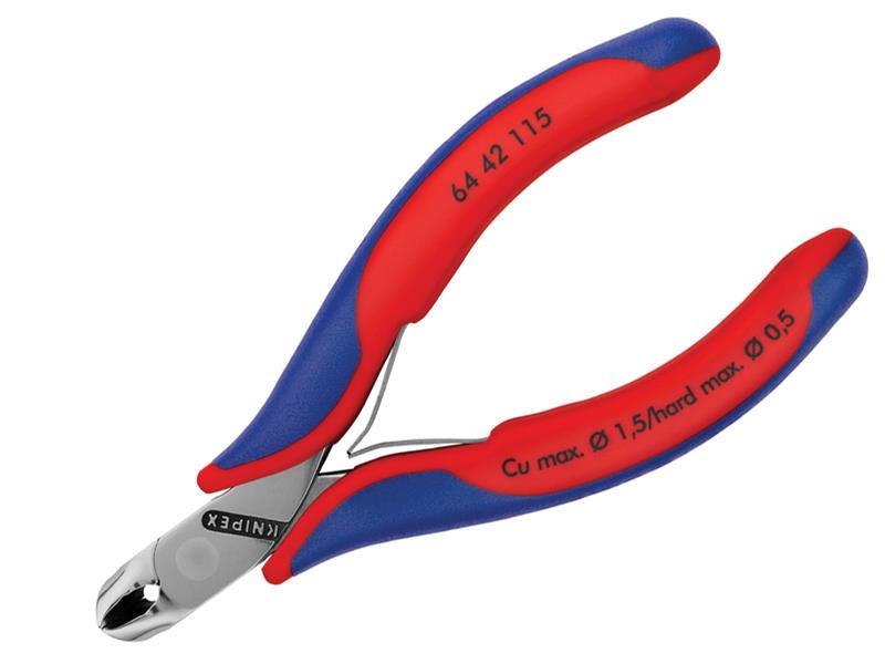 Knipex Electronics Diagonal End Cutting Nippers Short Head 115mm KPX6442115