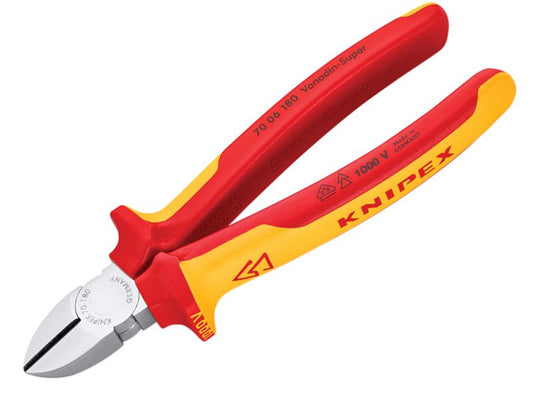 Knipex VDE Diagonal Cutter 180mm KPX7006180