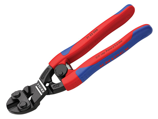 Knipex Compact Bolt Cutters 20° Head Multi Component Grip 200mm 7122200