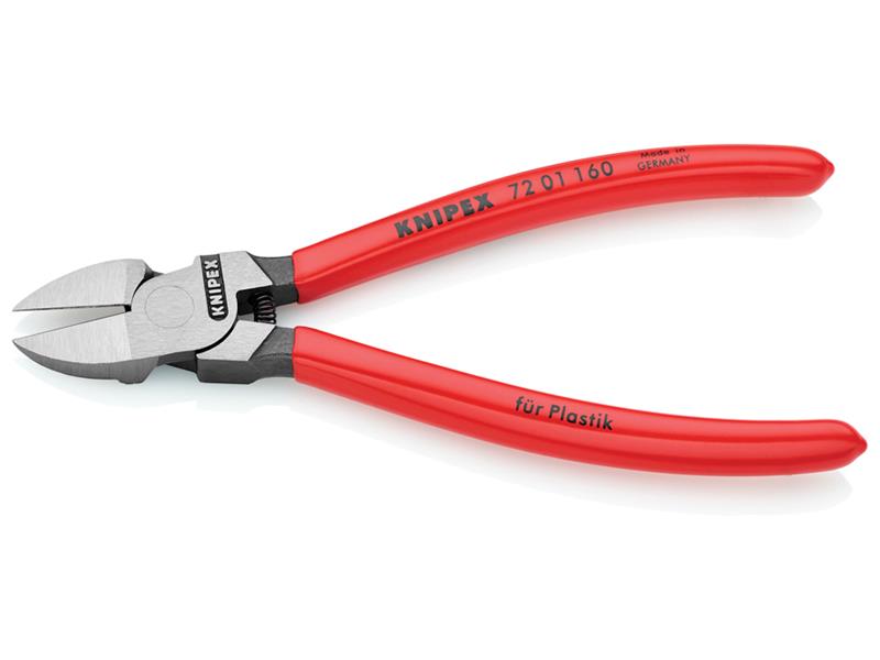 Knipex Diagonal Cutters for Plastics PVC Grip 160mm KPX7201160